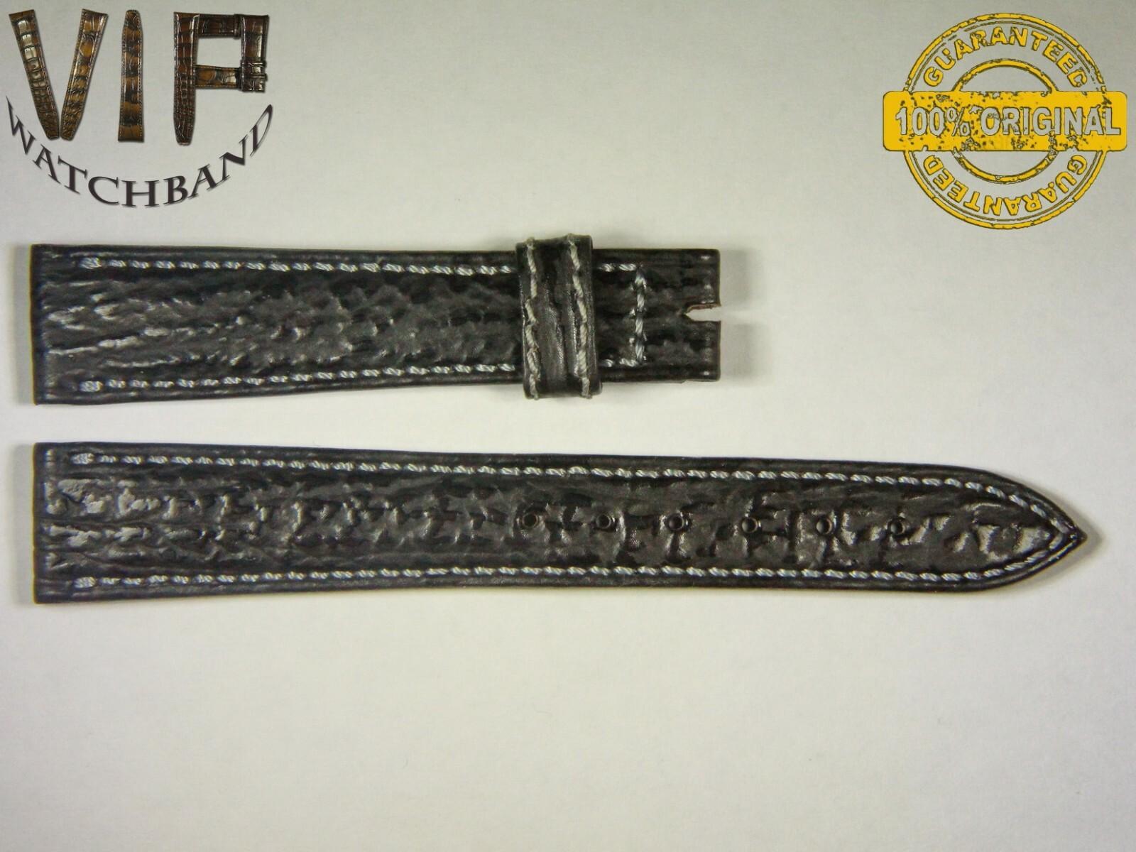 Breguet 17mm strap, stingray, black — face side