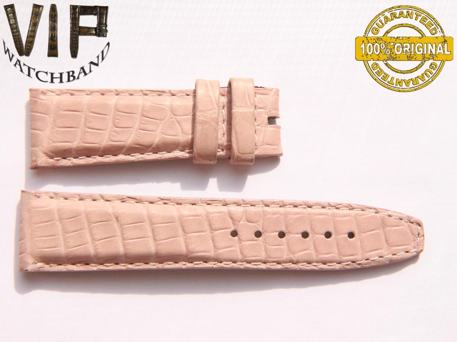 Corum 21mm strap, crocodile, pink — face side