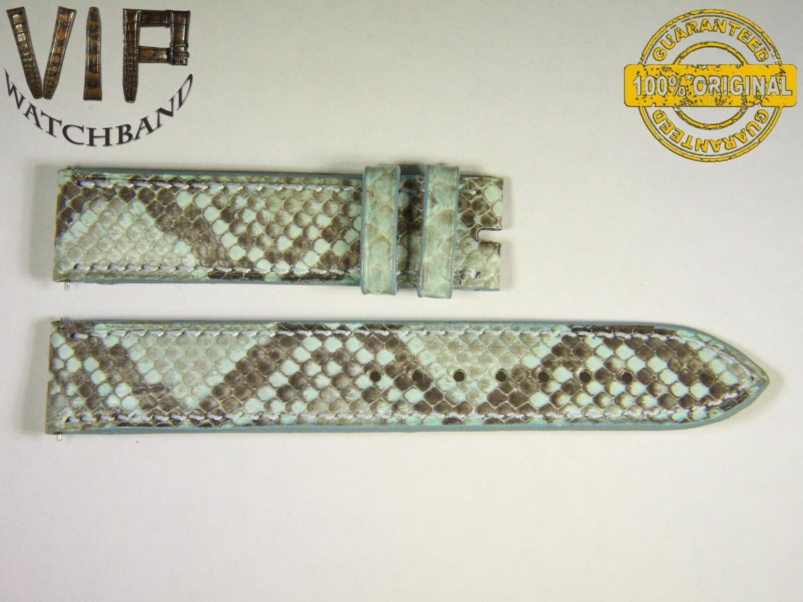 Franck Muller 16mm strap, lizard, blue — face side