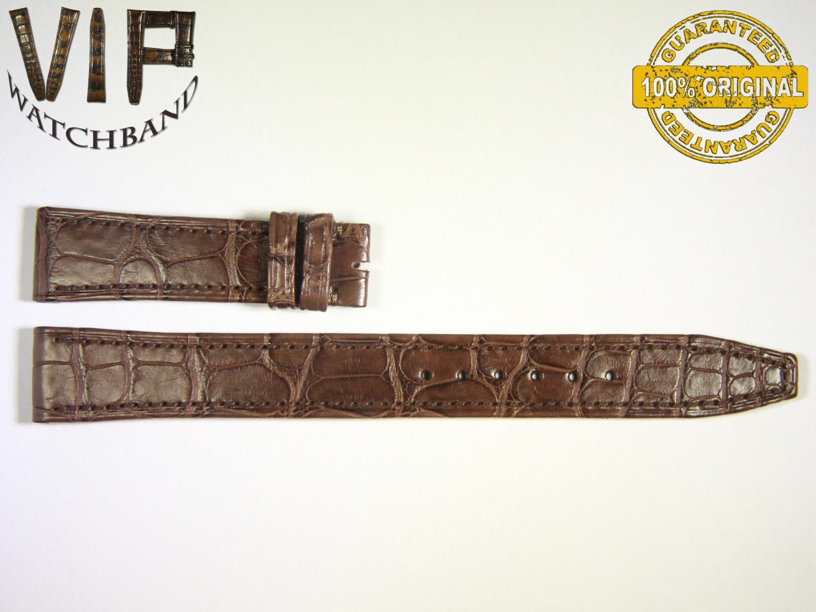 IWC 18mm strap, crocodile, brown — face side