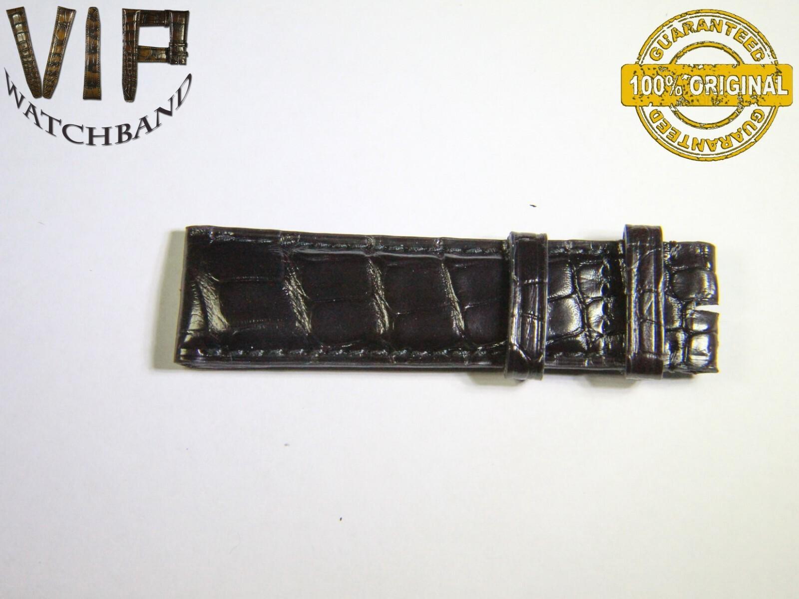 IWC 20mm short strap half, crocodile, black — face side