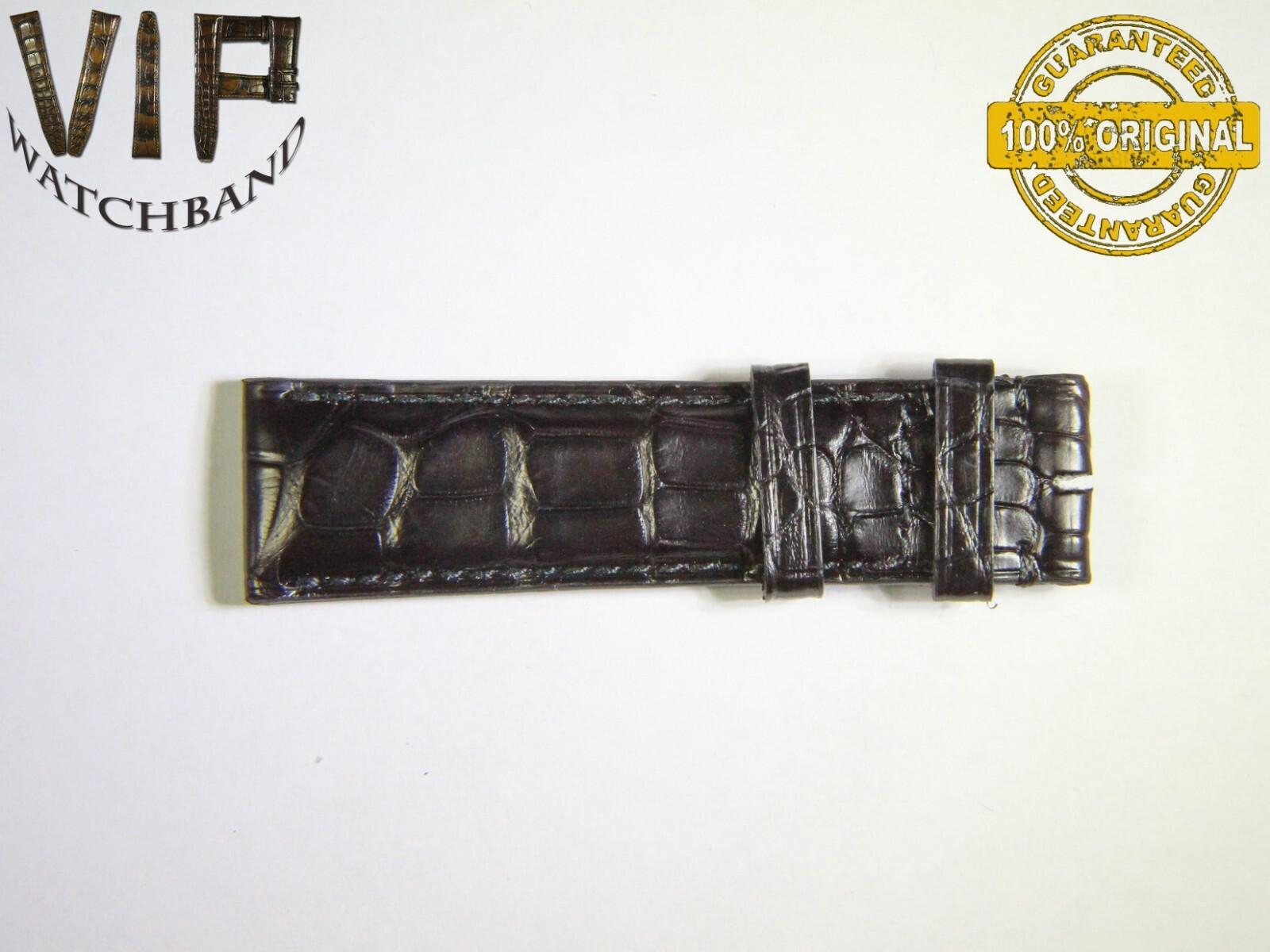 IWC 20mm short strap half, crocodile, black — face side