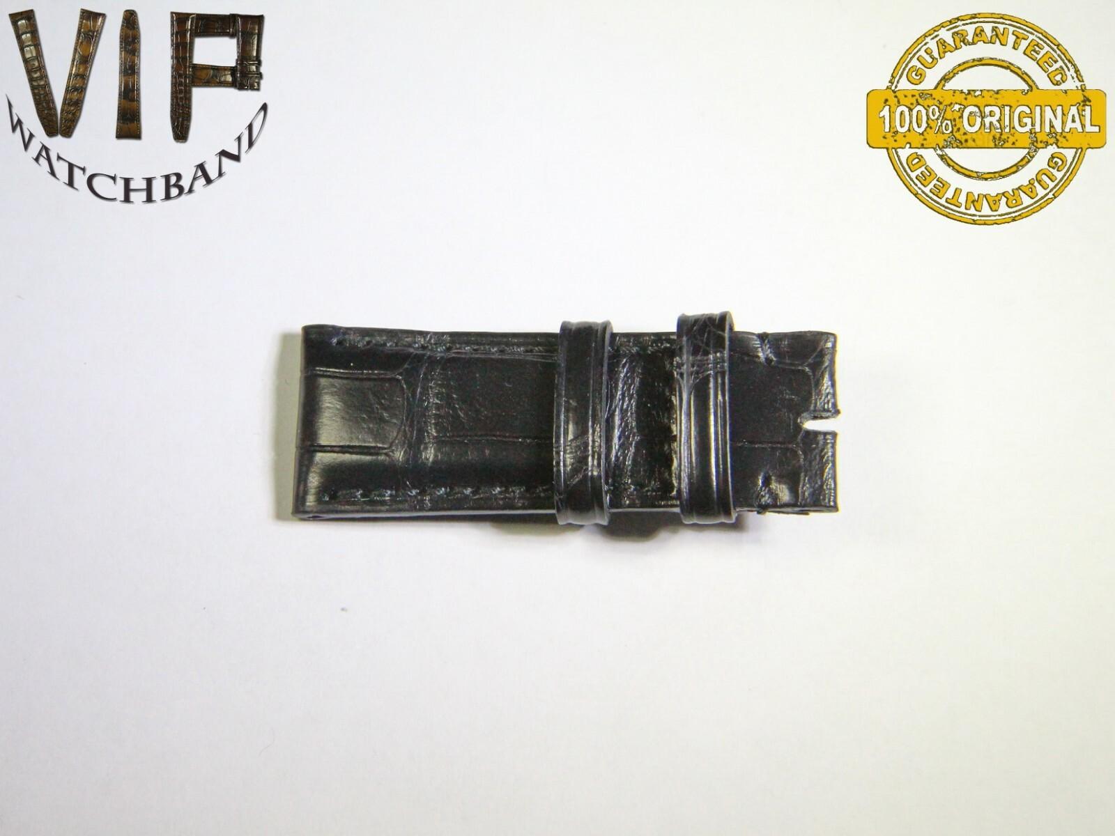 IWC 20mm short strap half, crocodile, black — face side