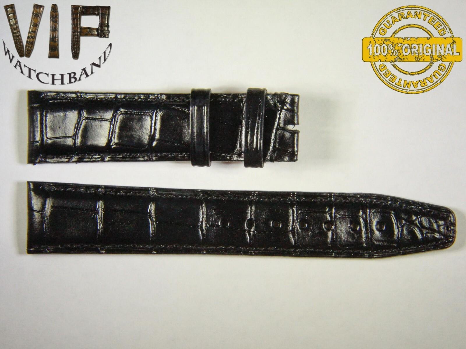 IWC 20mm strap, crocodile, black — face side