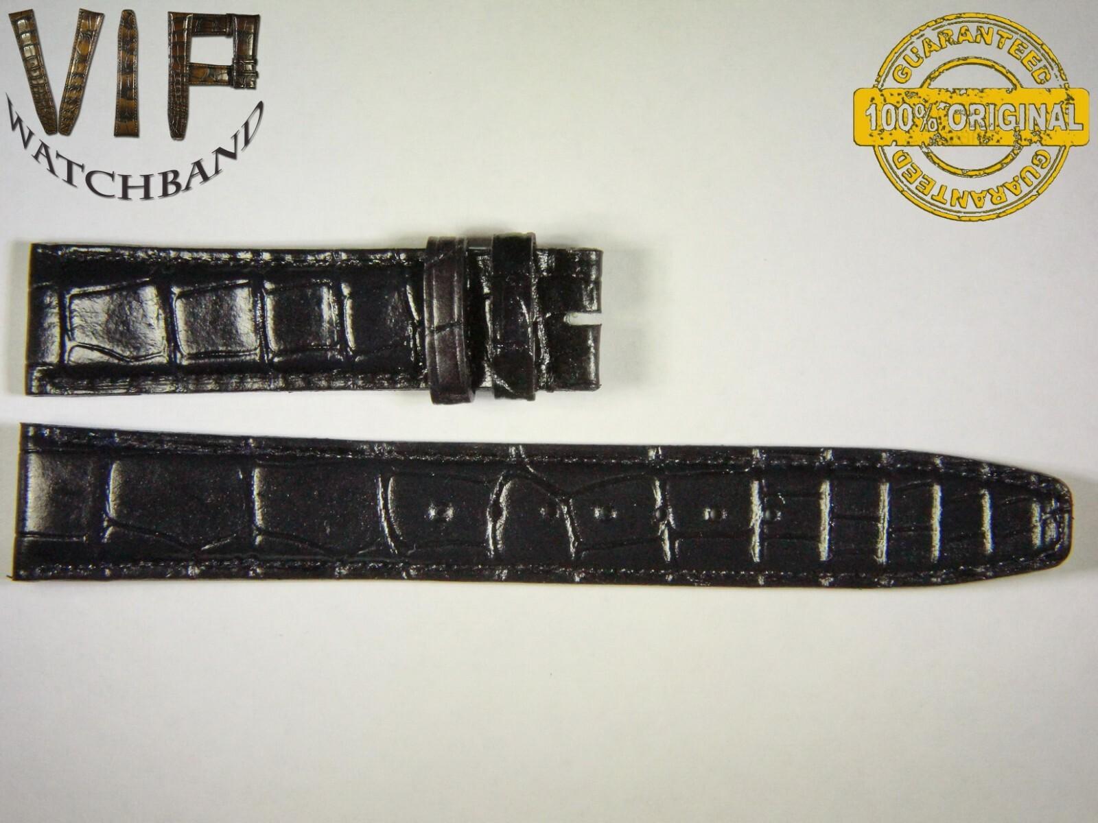 IWC 20mm strap, crocodile, black — face side