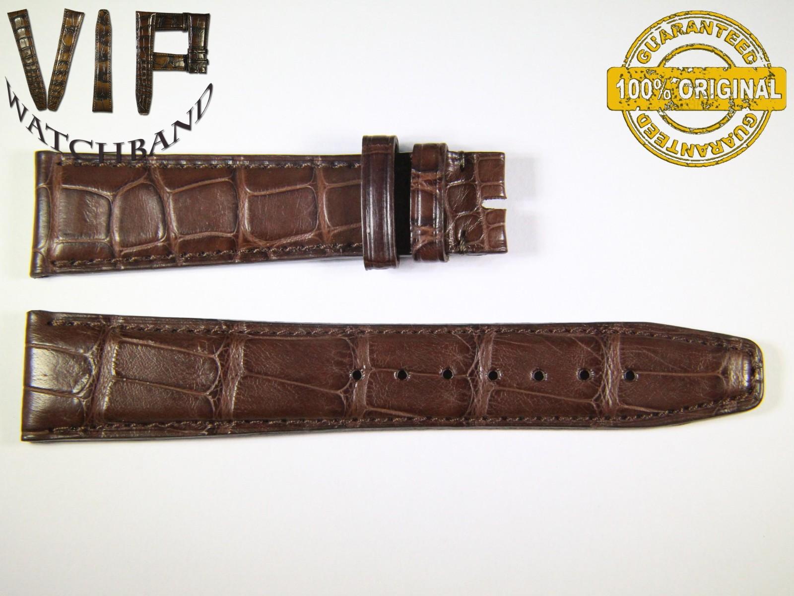 IWC 20mm strap, crocodile, brown — face side