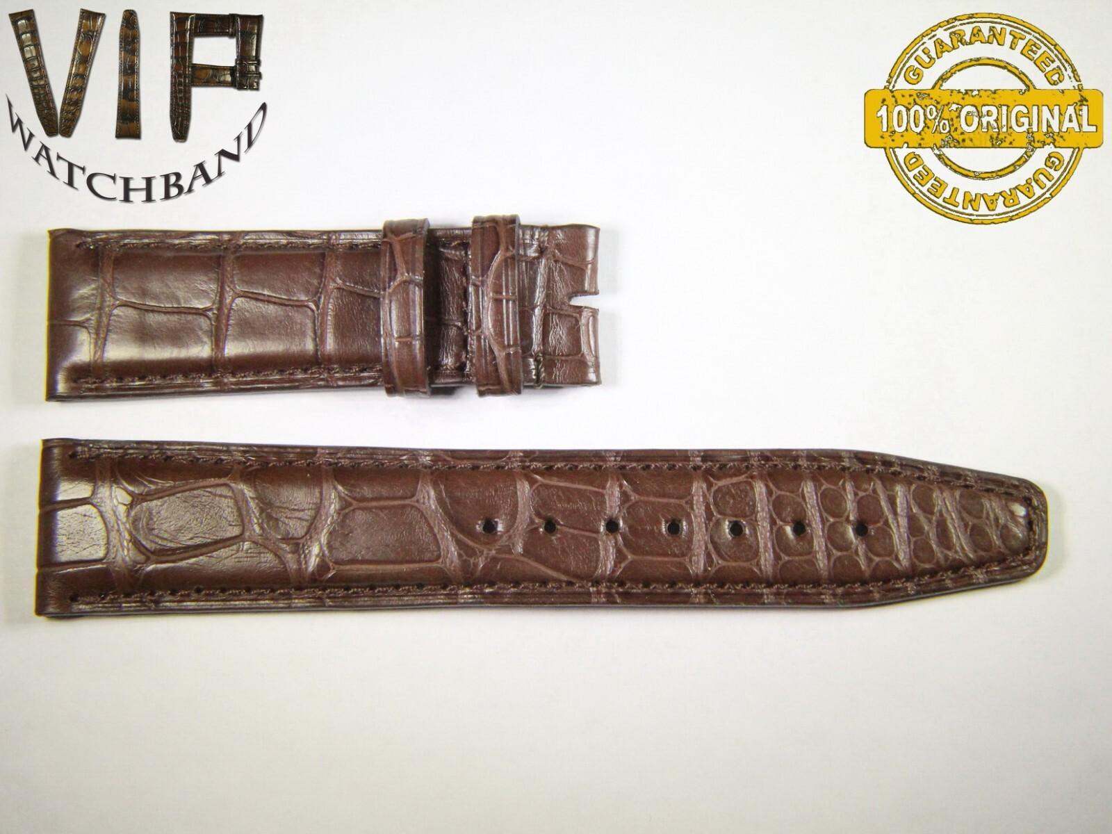 IWC 20mm strap, crocodile, brown — face side