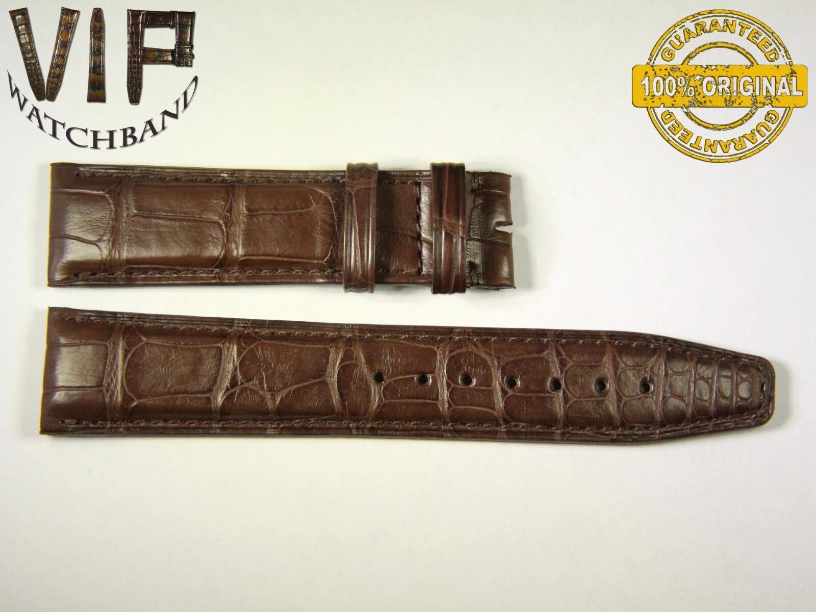 IWC 20mm strap, crocodile, brown — face side