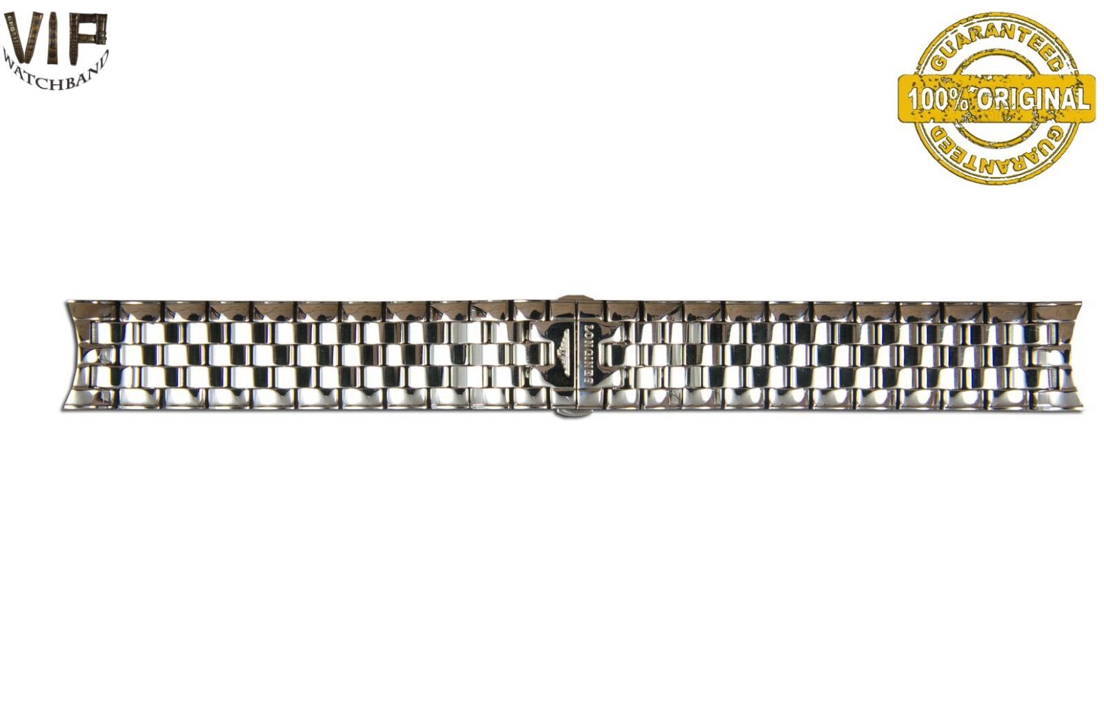 Longines 20mm bracelet, stainless steel — face side