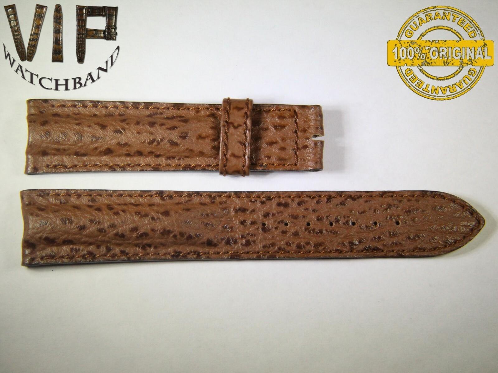 Longines 20mm strap, stingray, brown — face side