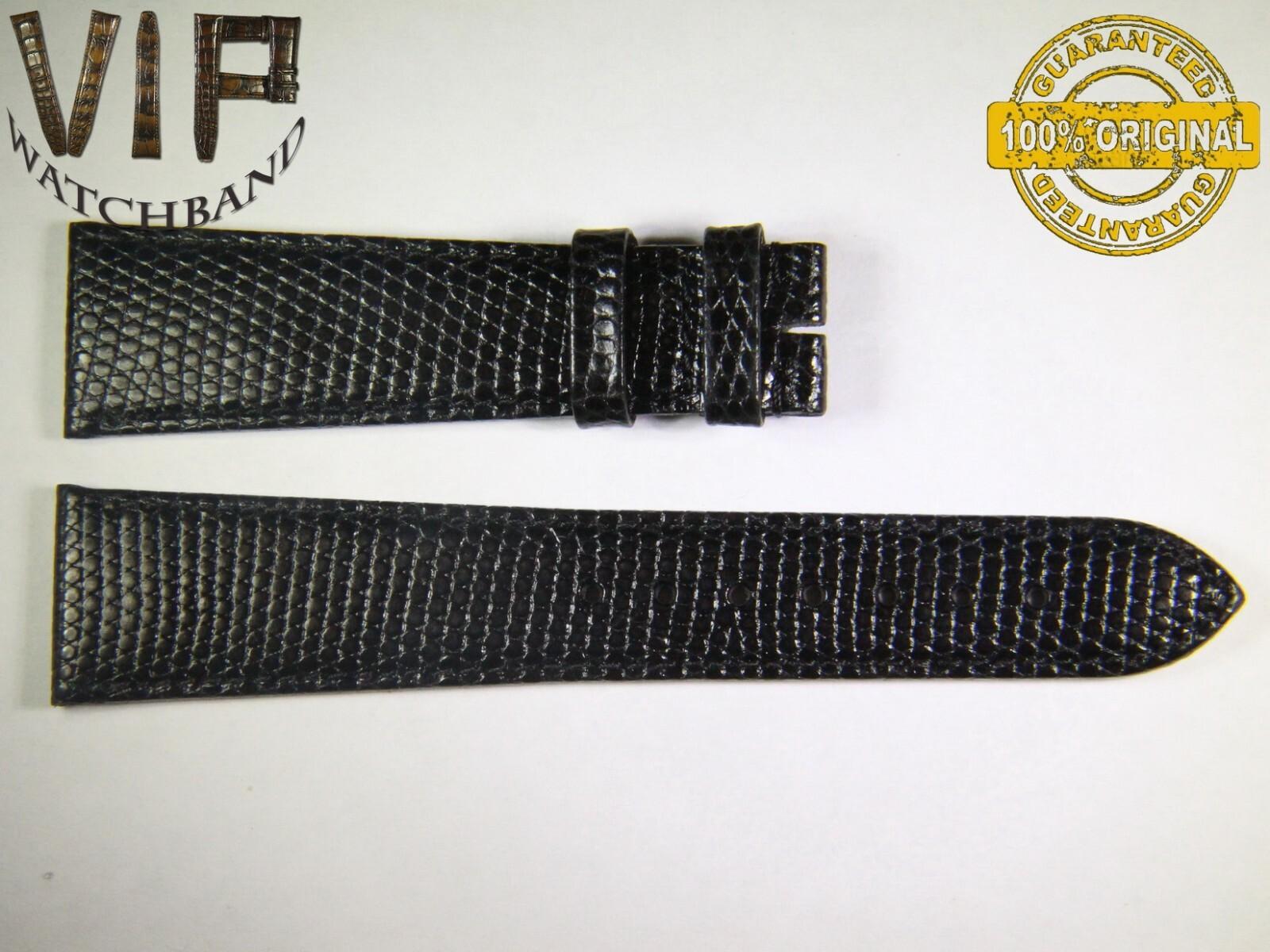 Longines 21mm strap, calf leather, black — face side