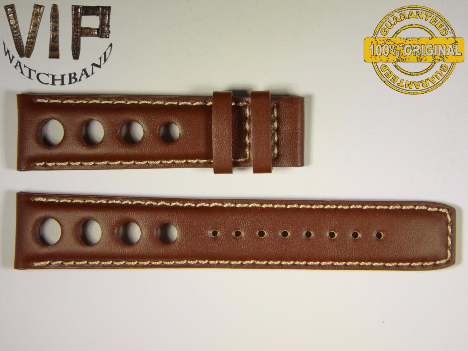 Tissot 20mm strap, calf leather, brown — face side