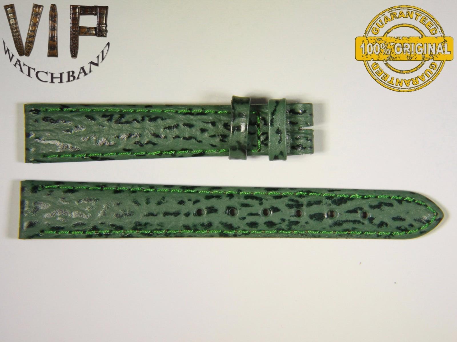 Zenith 14mm strap, stingray, green — face side