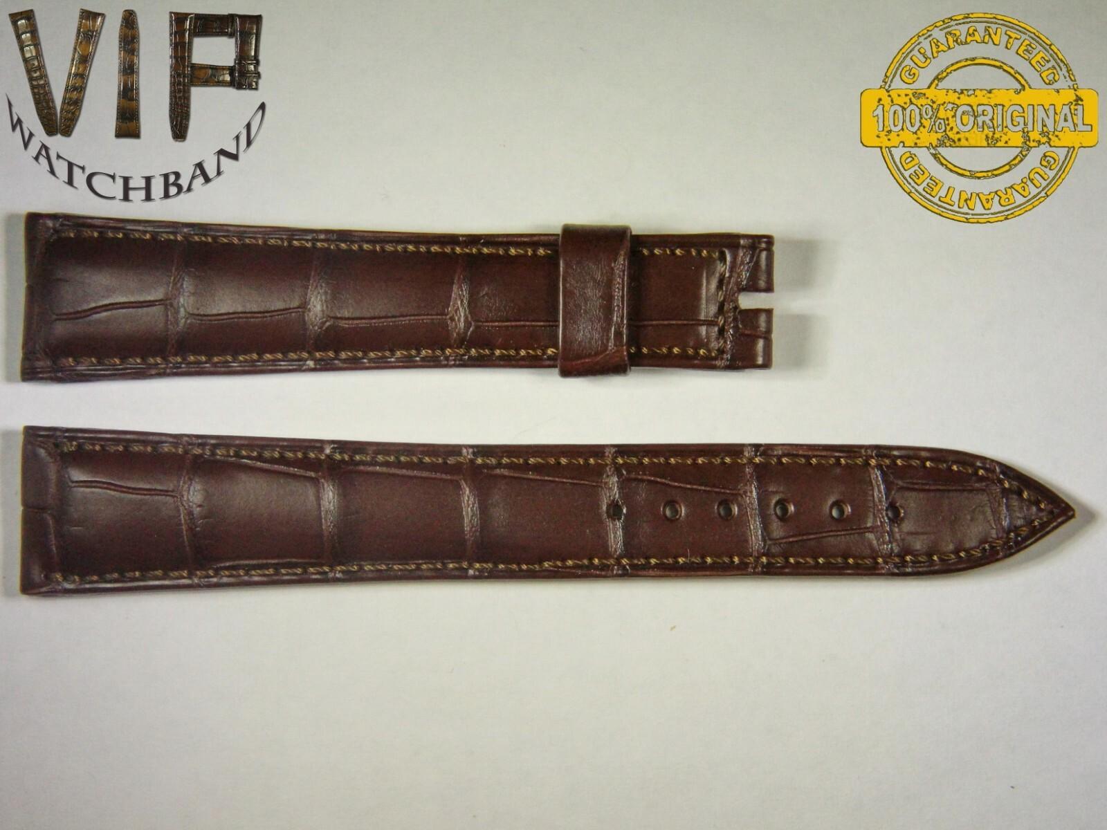 Breguet 20mm strap, crocodile, brown — face side