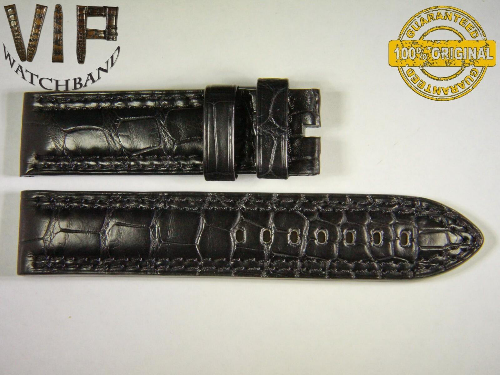 Jaeger-LeCoultre 22mm strap, crocodile, black — face side