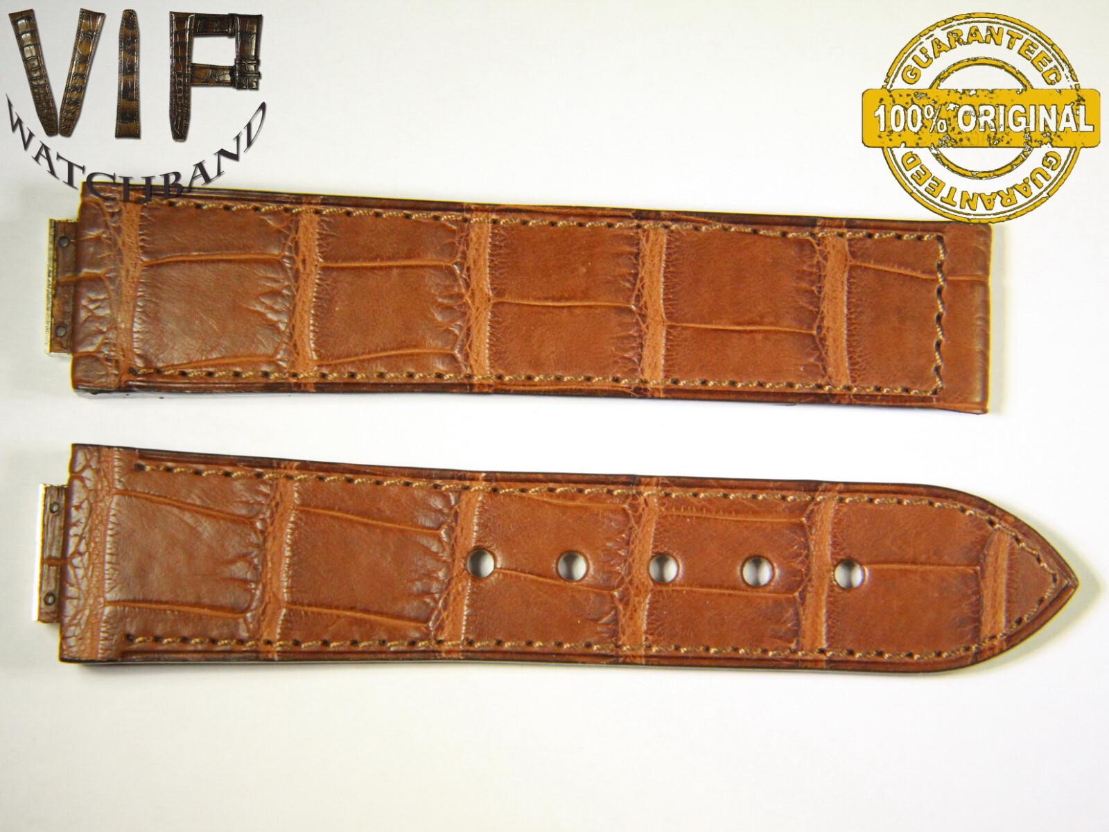 Jorg Hysek 24mm strap, crocodile, brown — face side