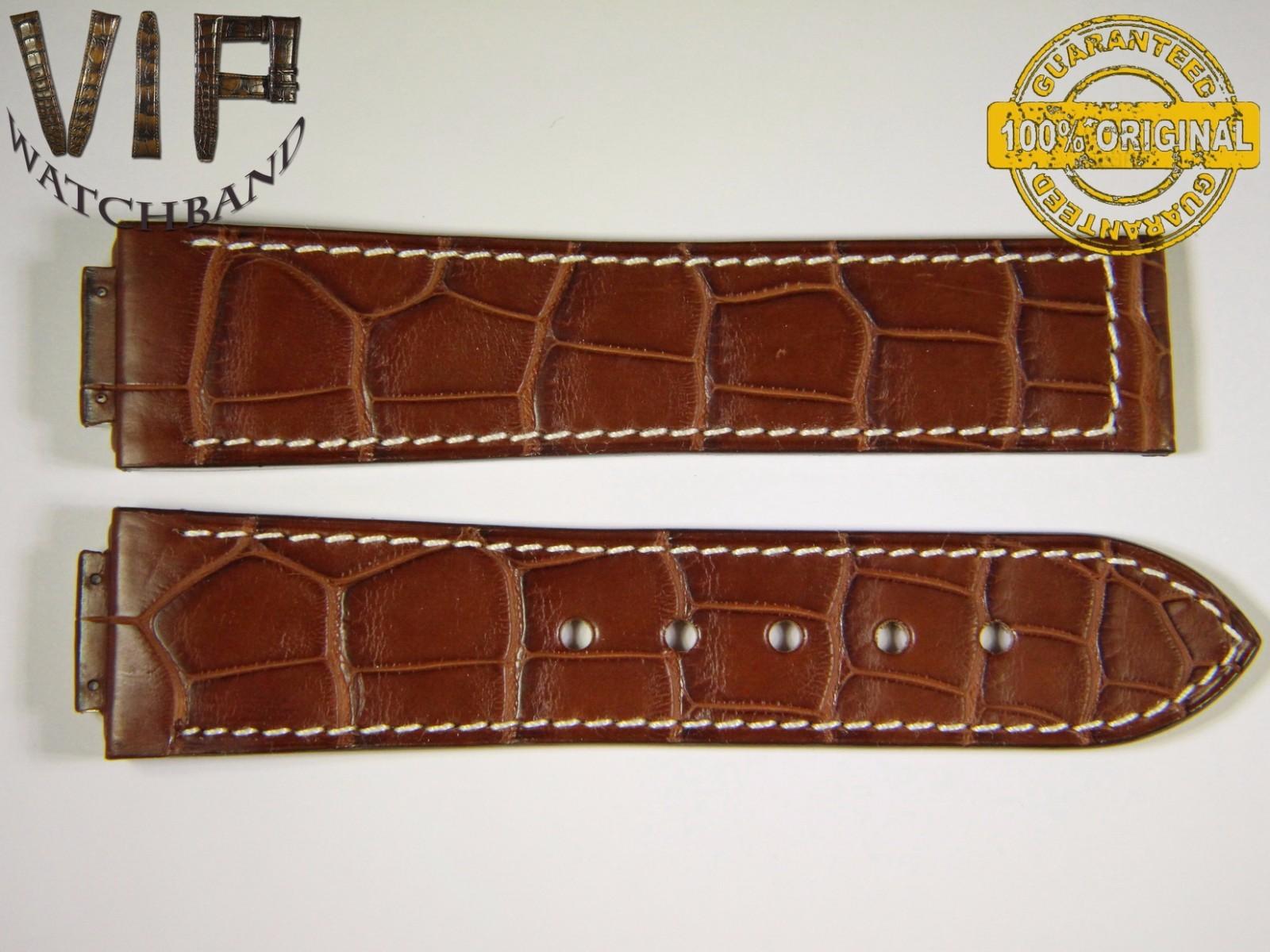 Jorg Hysek 24mm strap, crocodile, brown — face side