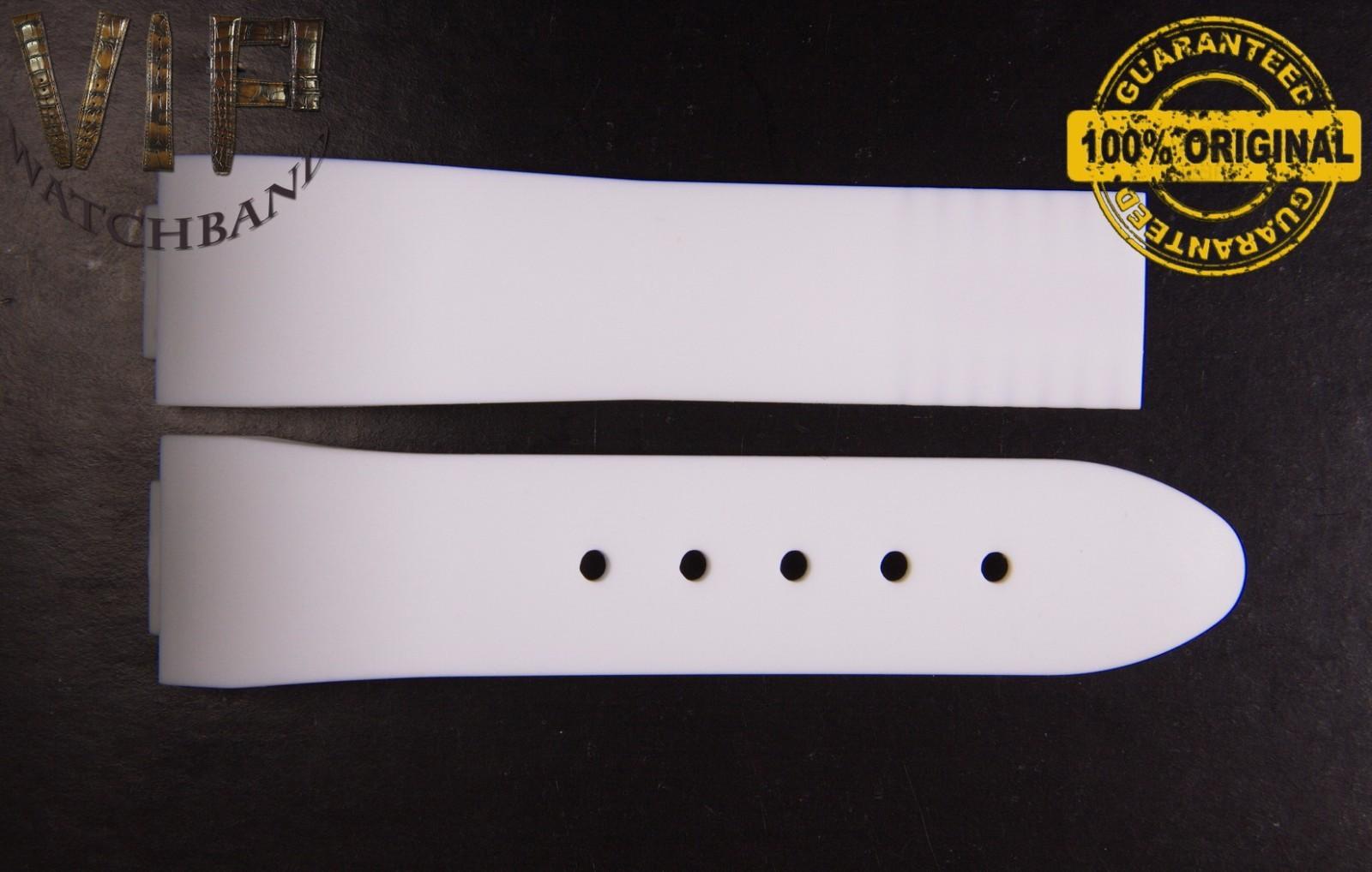 Jorg Hysek 24mm strap, rubber, white — face side