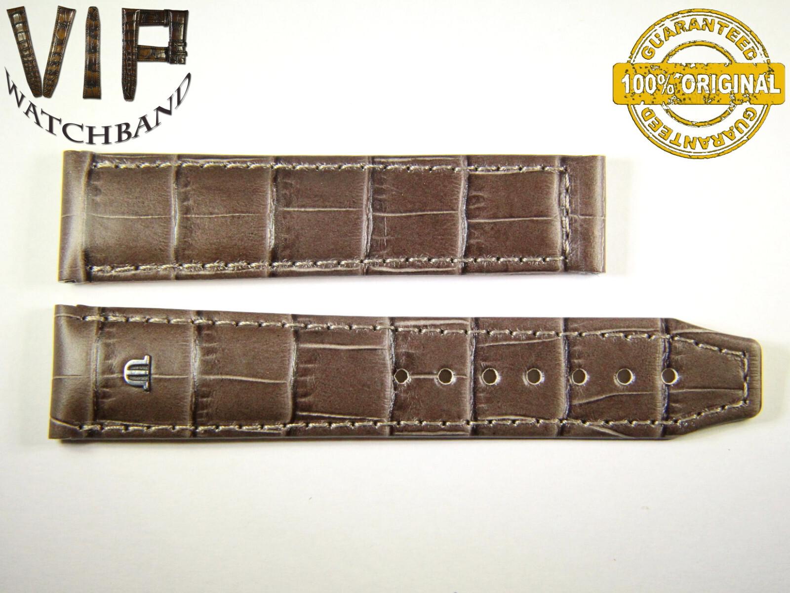 Maurice Lacroix 20mm strap, calf leather, brown — face side