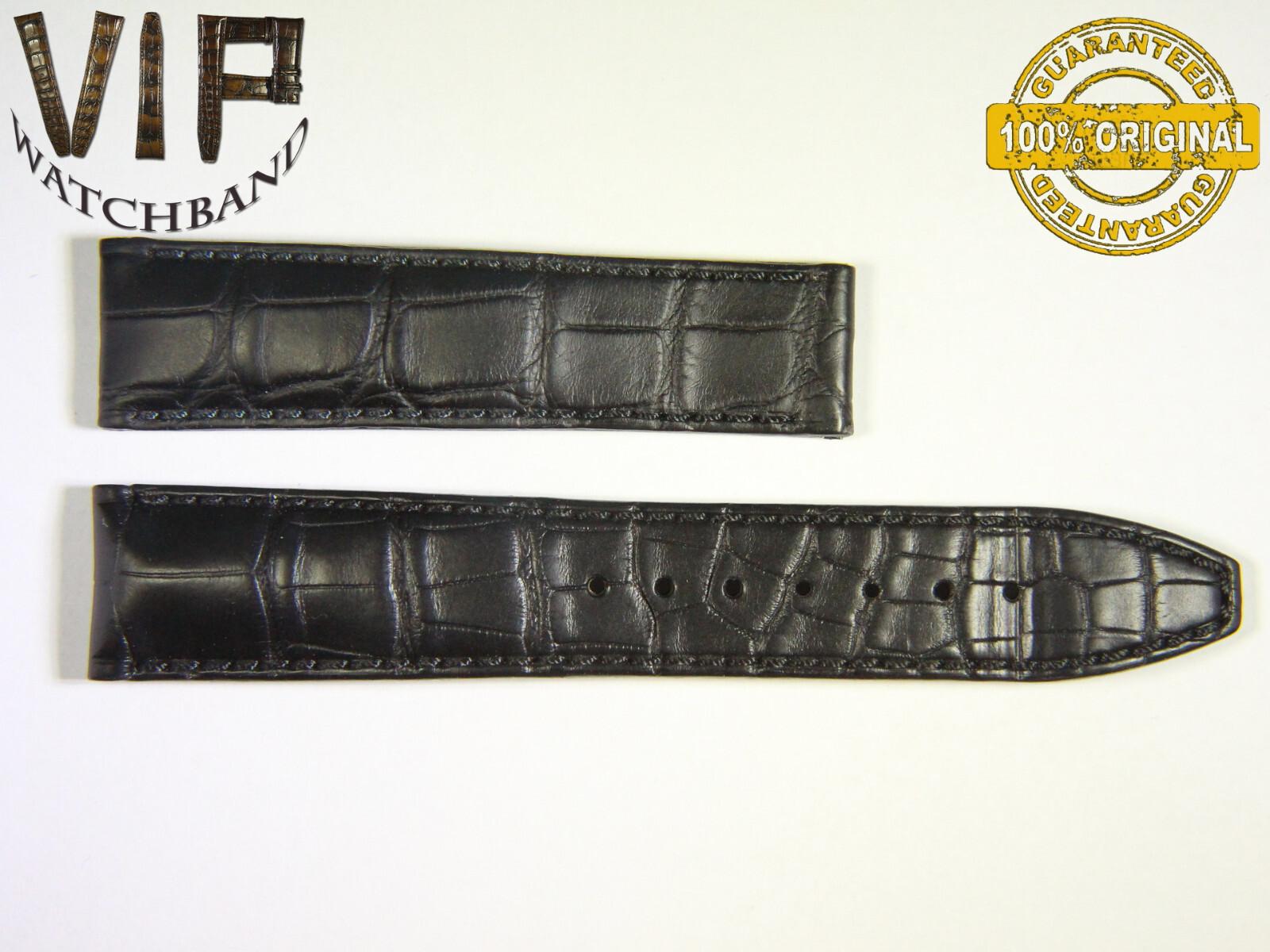 Maurice Lacroix 20mm strap, crocodile, black — face side