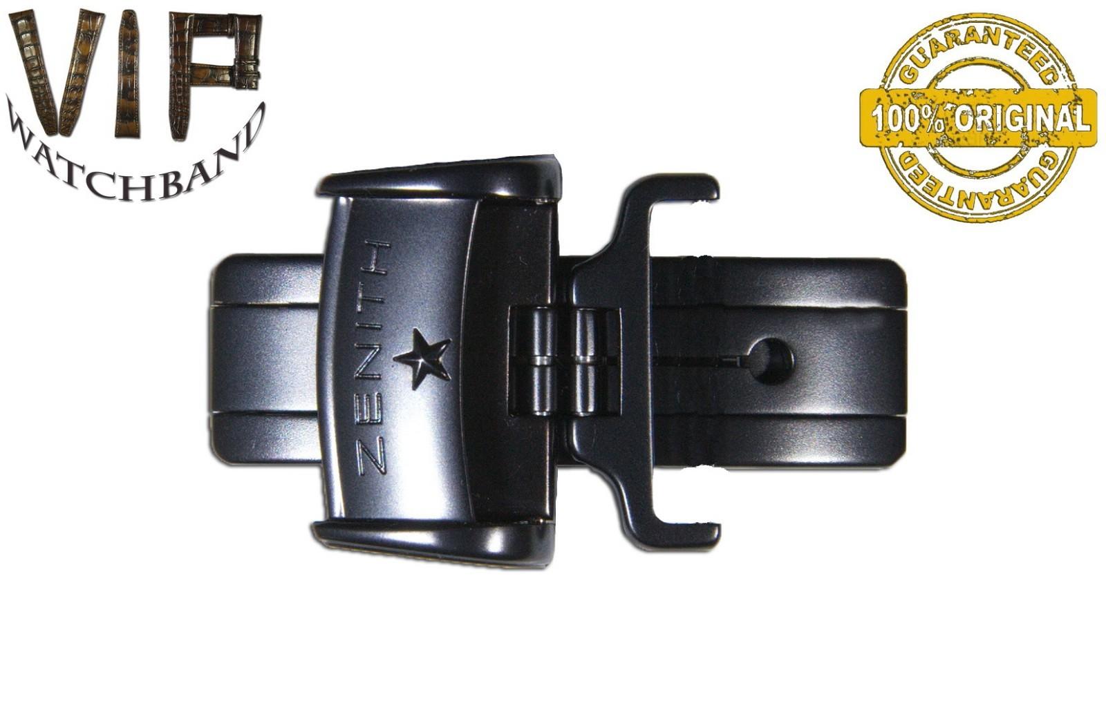 Zenith 18mm clasp, titanium, black — face side